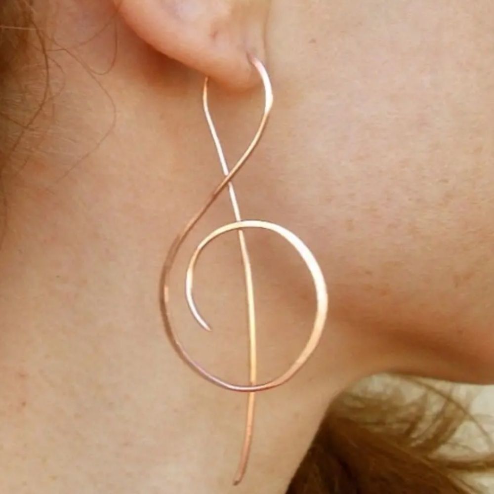 music note earrings #1075
